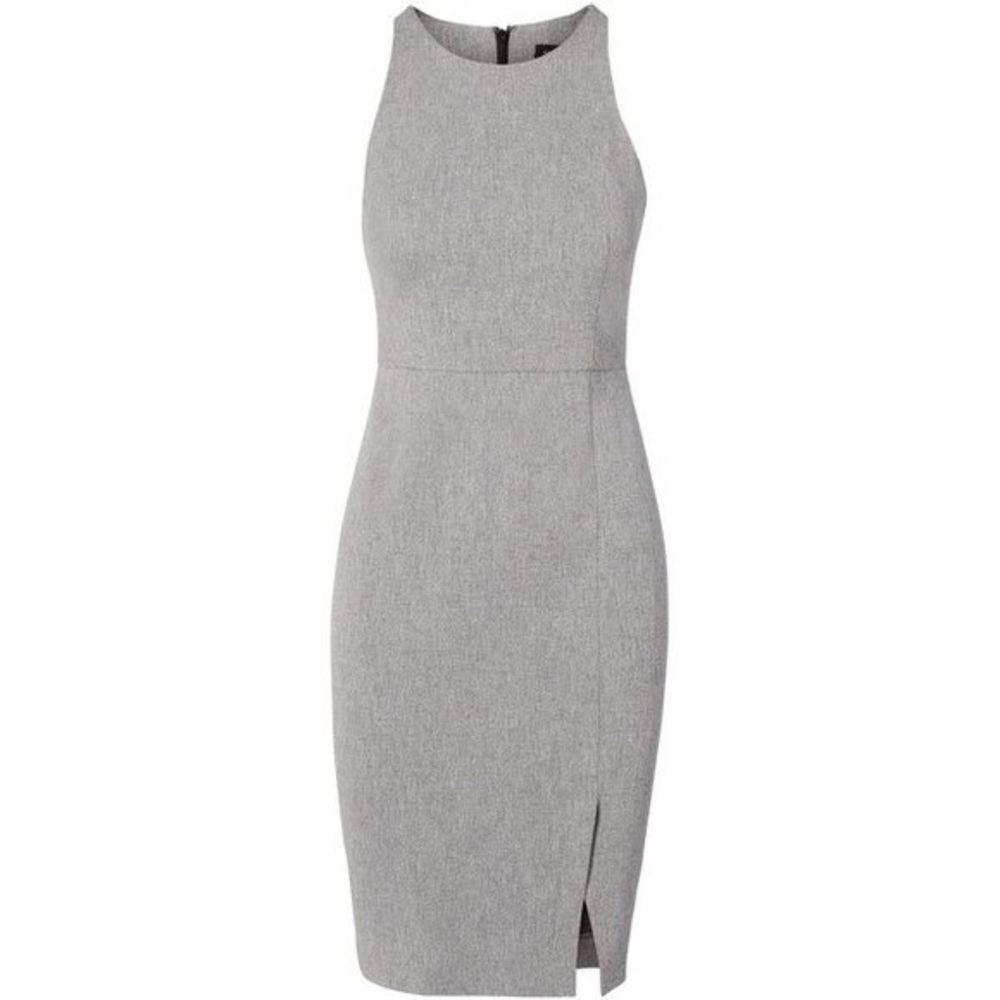 Banana Republic Twill Racer Neck Sheath Dress gray